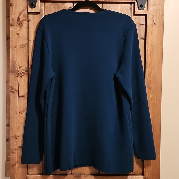 Saint James New Wool Blue Cardigan Sweater Est. Size Large - Picture 4 of 16